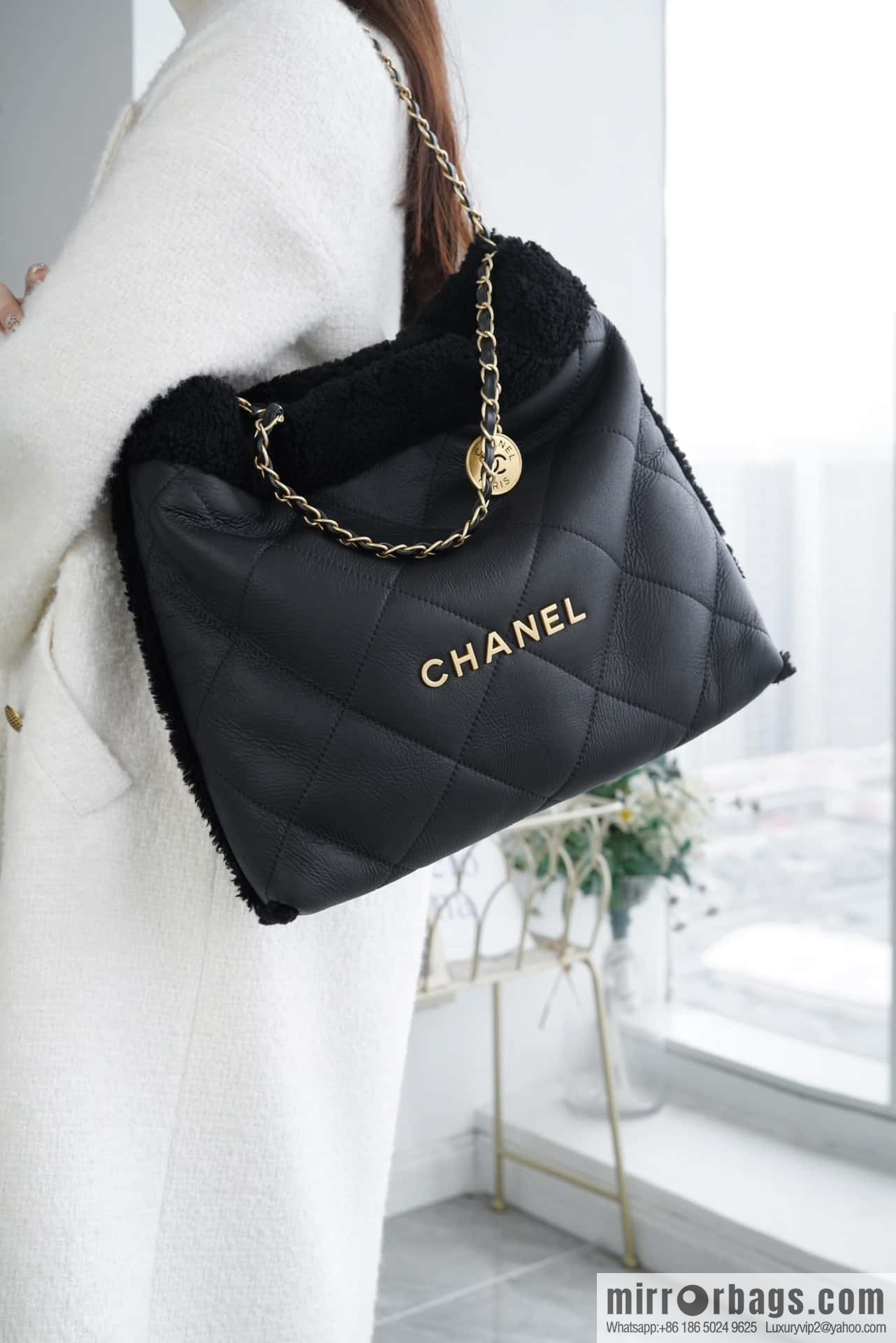 CHANEL Seasonal Limited Teddy Bear AS3261 black