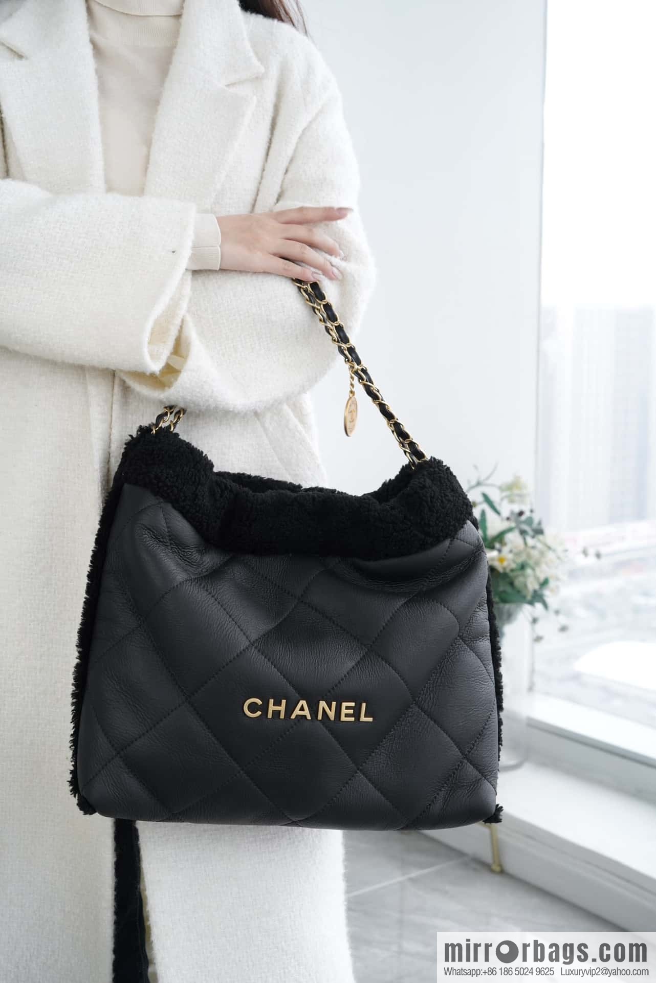 CHANEL Seasonal Limited Teddy Bear AS3261 black