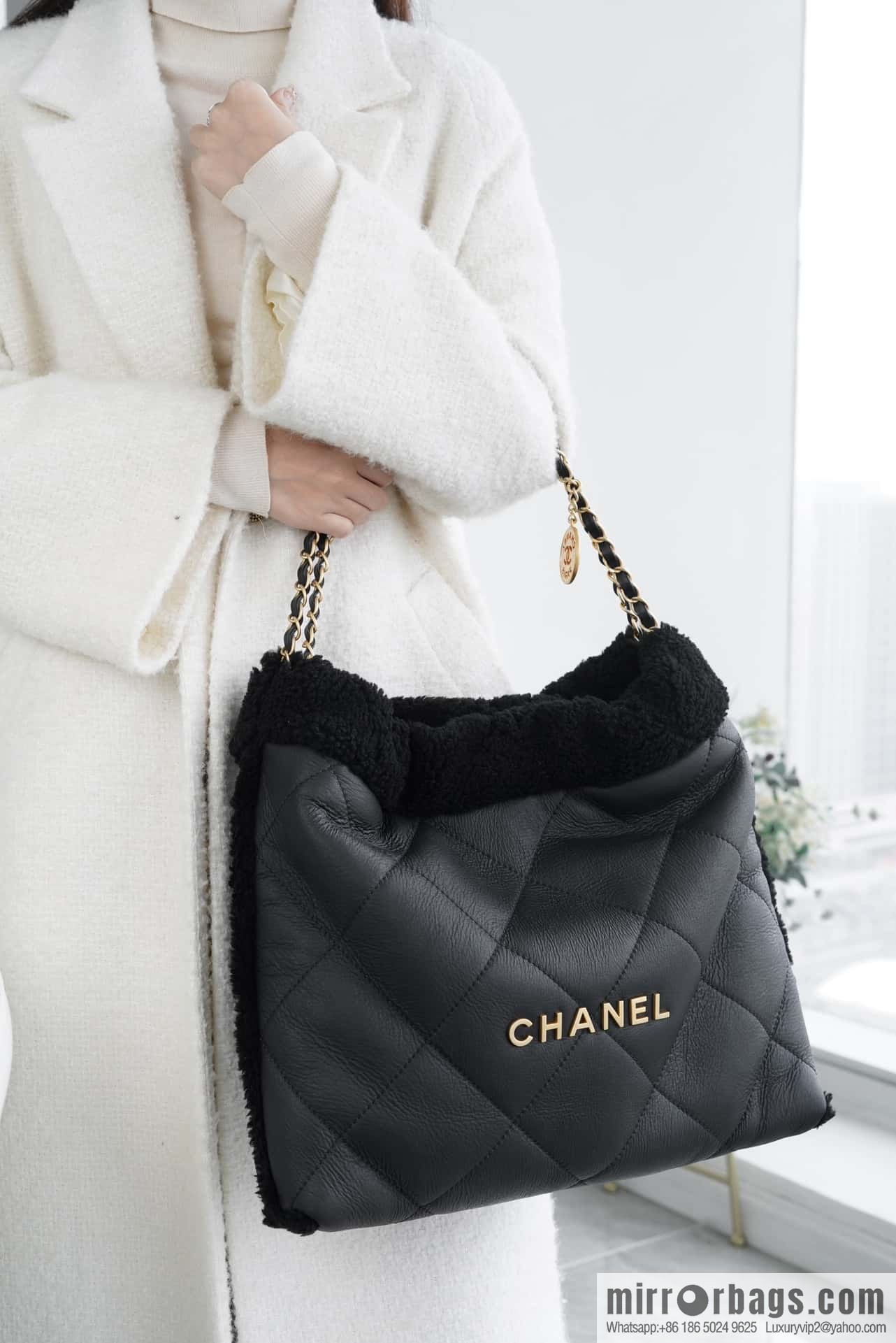 CHANEL Seasonal Limited Teddy Bear AS3261 black