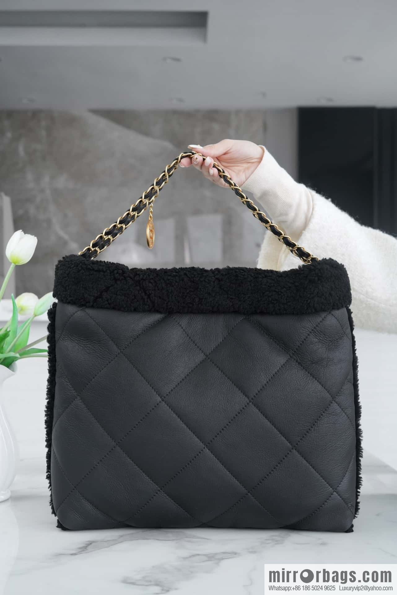 CHANEL Seasonal Limited Teddy Bear AS3261 black
