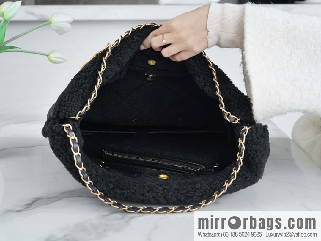 CHANEL Seasonal Limited Teddy Bear AS3261 black