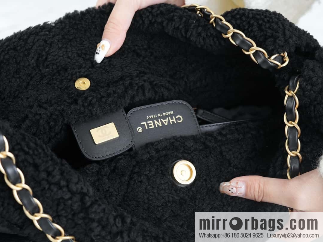 CHANEL Seasonal Limited Teddy Bear AS3261 black
