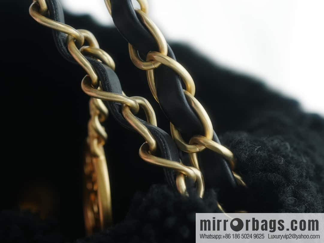 CHANEL Seasonal Limited Teddy Bear AS3261 black