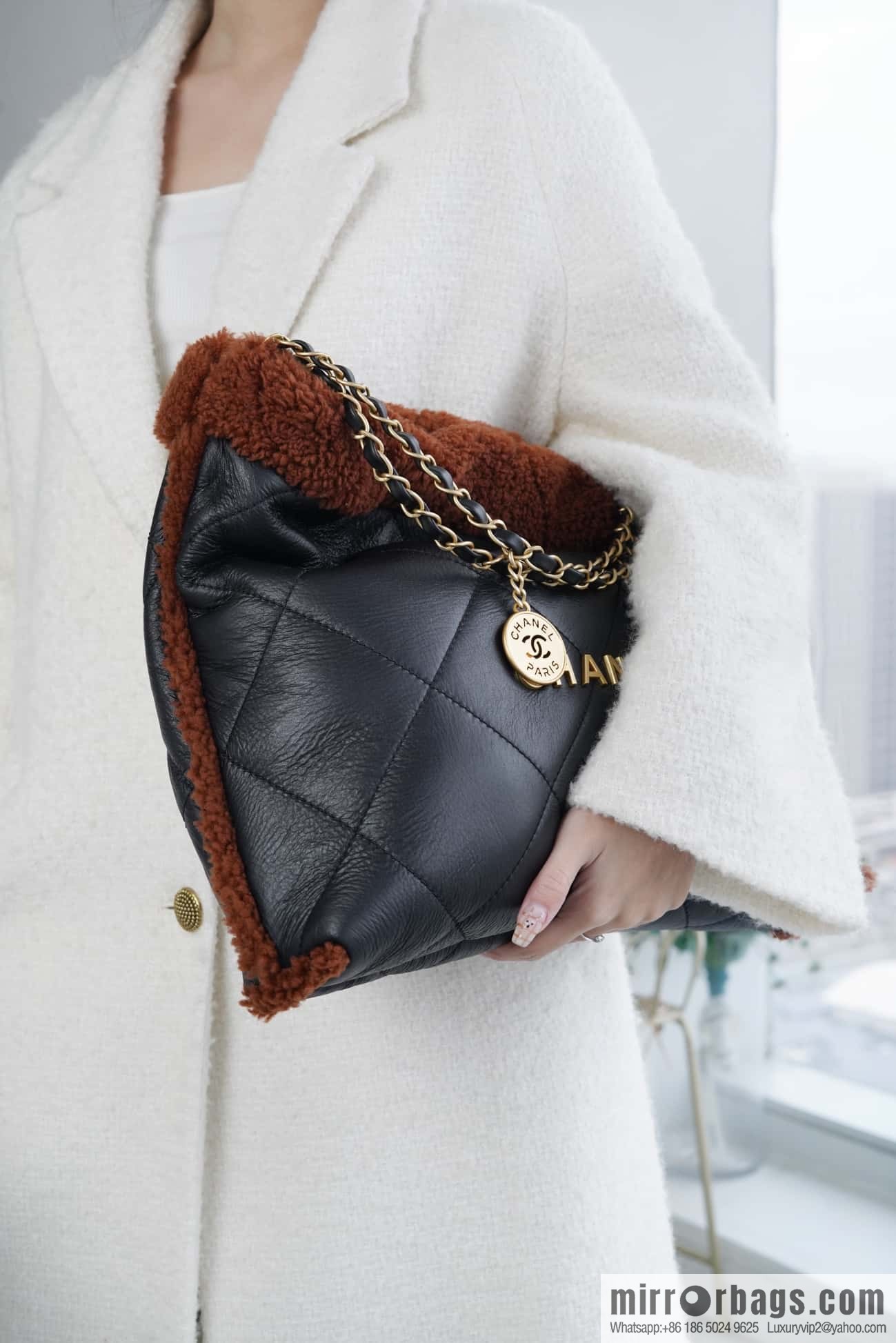 CHANEL Seasonal Limited Teddy Bear AS3261 Black Brown