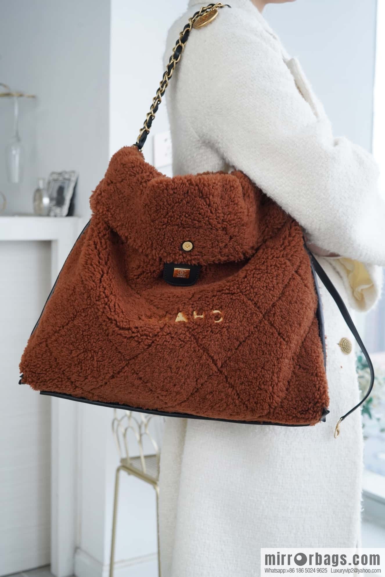 CHANEL Seasonal Limited Teddy Bear AS3261 Black Brown