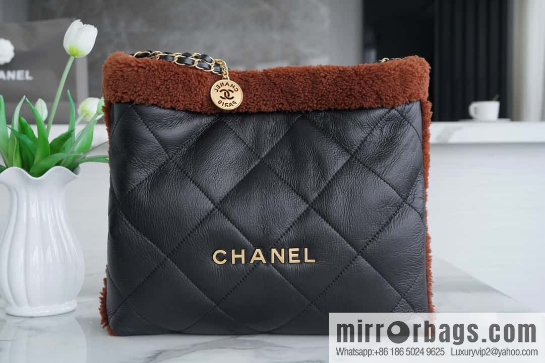 CHANEL Seasonal Limited Teddy Bear AS3261 Black Brown