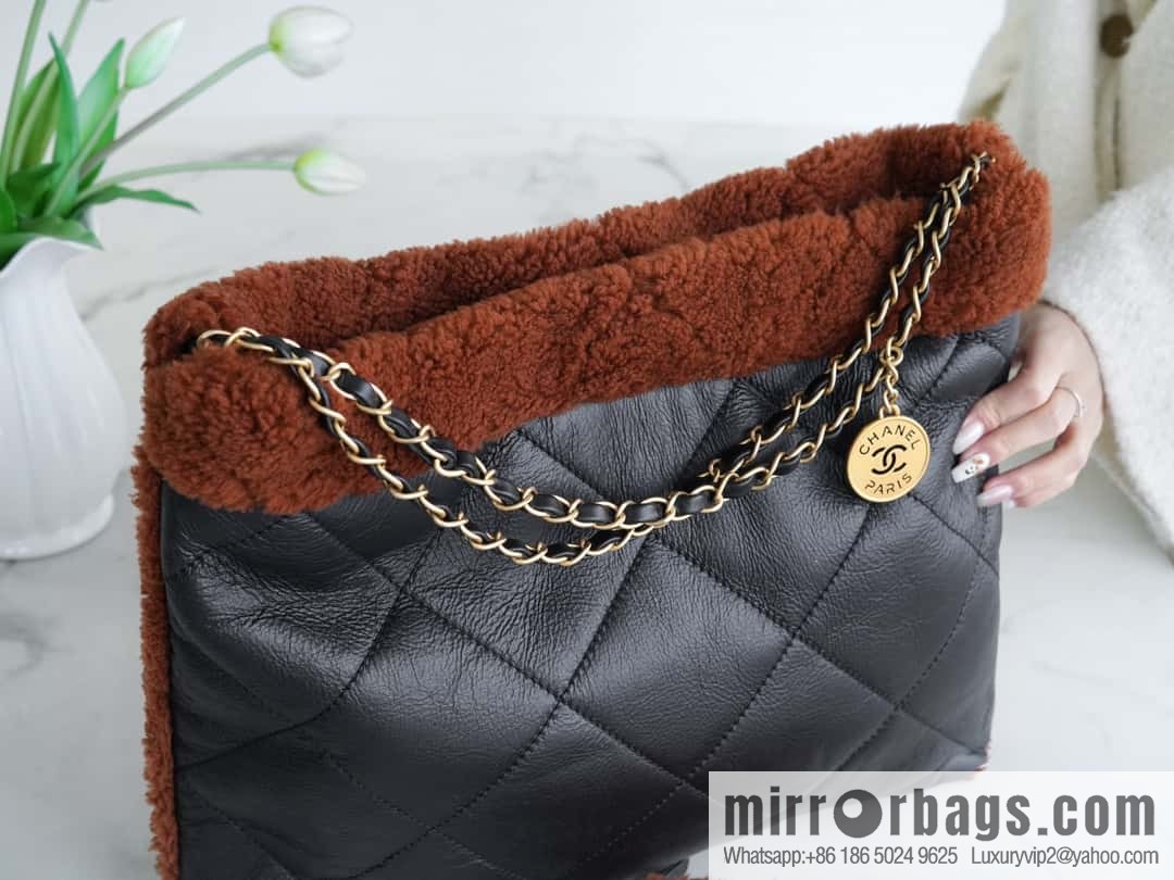 CHANEL Seasonal Limited Teddy Bear AS3261 Black Brown