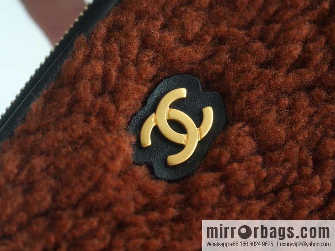 CHANEL Seasonal Limited Teddy Bear AS3261 Black Brown
