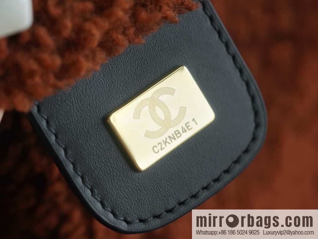 CHANEL Seasonal Limited Teddy Bear AS3261 Black Brown