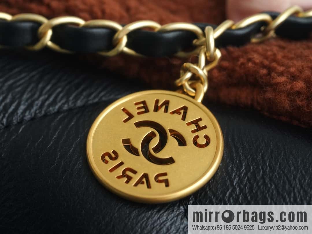 CHANEL Seasonal Limited Teddy Bear AS3261 Black Brown