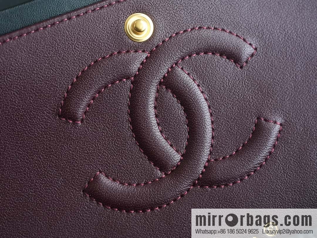 CHANEL 𝗖𝗙 𝗖𝗹𝗮𝘀𝘀𝗶𝗰 𝗙𝗹𝗮𝗽 medium classic mouth cover bag, black sheep gold ⚜️ genuine leather A01112