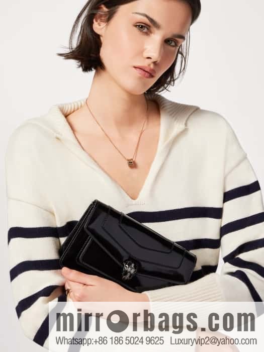 BVLGARI Bulgari SERPENTI FOREVER EAST-WEST series small shoulder bag 292103 black 22CM