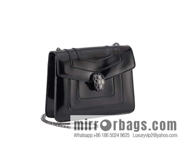 BVLGARI Bulgari SERPENTI FOREVER EAST-WEST series small shoulder bag 61879 black 20CM