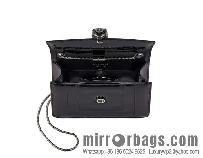 BVLGARI Bulgari SERPENTI FOREVER EAST-WEST series small shoulder bag 61879 black 20CM