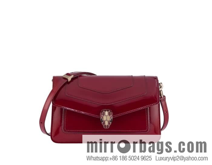 BVLGARI Bulgari SERPENTI FOREVER EAST-WEST Series Small Shoulder Bag 292103 Burgundy 22CM