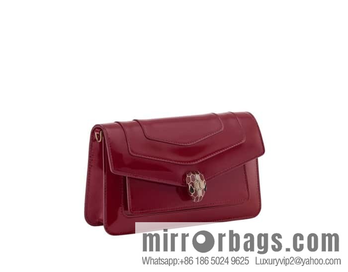 BVLGARI Bulgari SERPENTI FOREVER EAST-WEST Series Small Shoulder Bag 292103 Burgundy 22CM