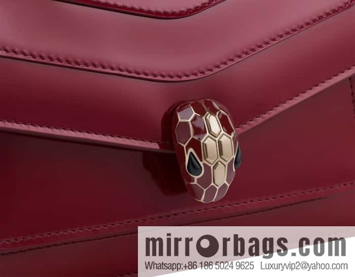 BVLGARI Bulgari SERPENTI FOREVER EAST-WEST Series Small Shoulder Bag 292103 Burgundy 22CM
