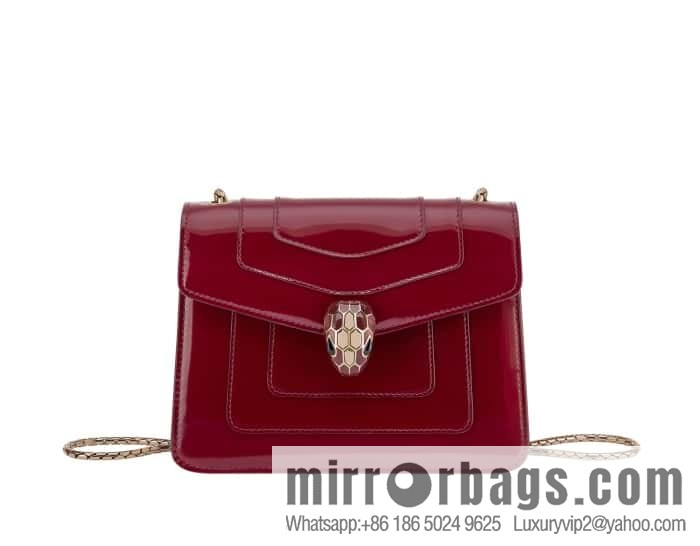 BVLGARI Bulgari SERPENTI FOREVER EAST-WEST Series Small Shoulder Bag 61879 Burgundy 20CM