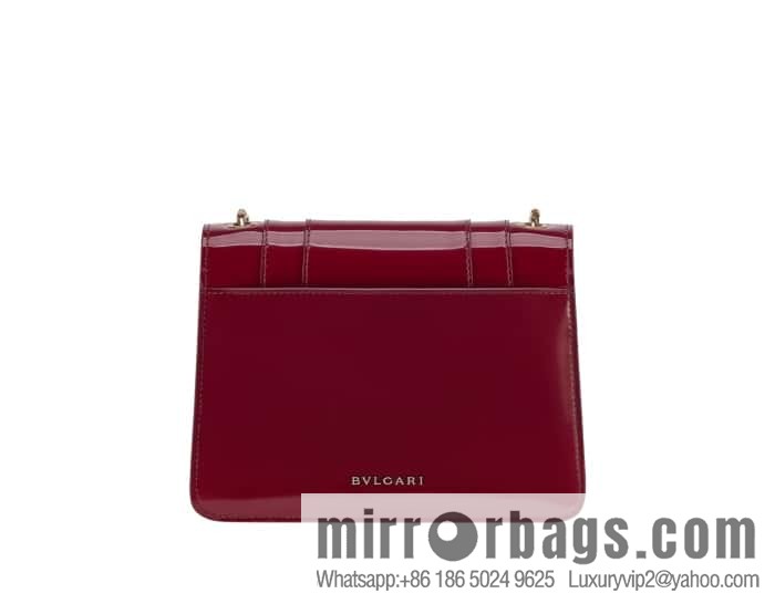 BVLGARI Bulgari SERPENTI FOREVER EAST-WEST Series Small Shoulder Bag 61879 Burgundy 20CM