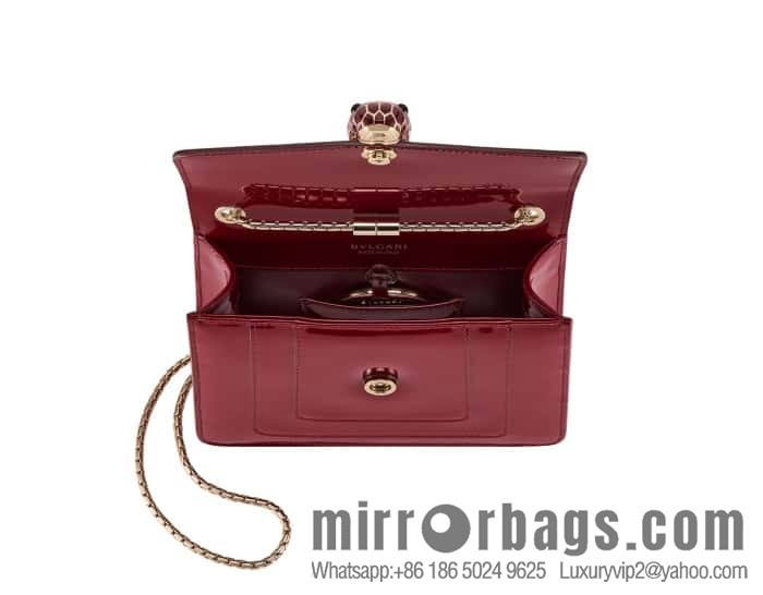 BVLGARI Bulgari SERPENTI FOREVER EAST-WEST Series Small Shoulder Bag 61879 Burgundy 20CM