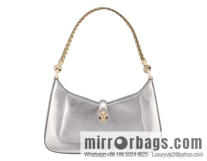 BVLGARI Bulgari SERPENTI BAIA series small shoulder bag 293208 silver 27.5CM