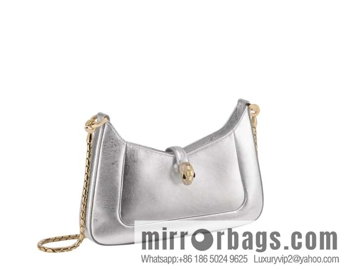 BVLGARI Bulgari SERPENTI BAIA series small shoulder bag 293208 silver 27.5CM