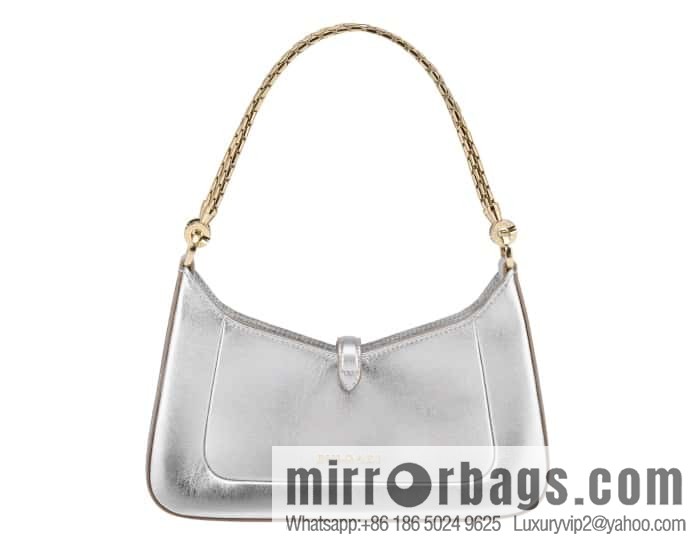 BVLGARI Bulgari SERPENTI BAIA series small shoulder bag 293208 silver 27.5CM