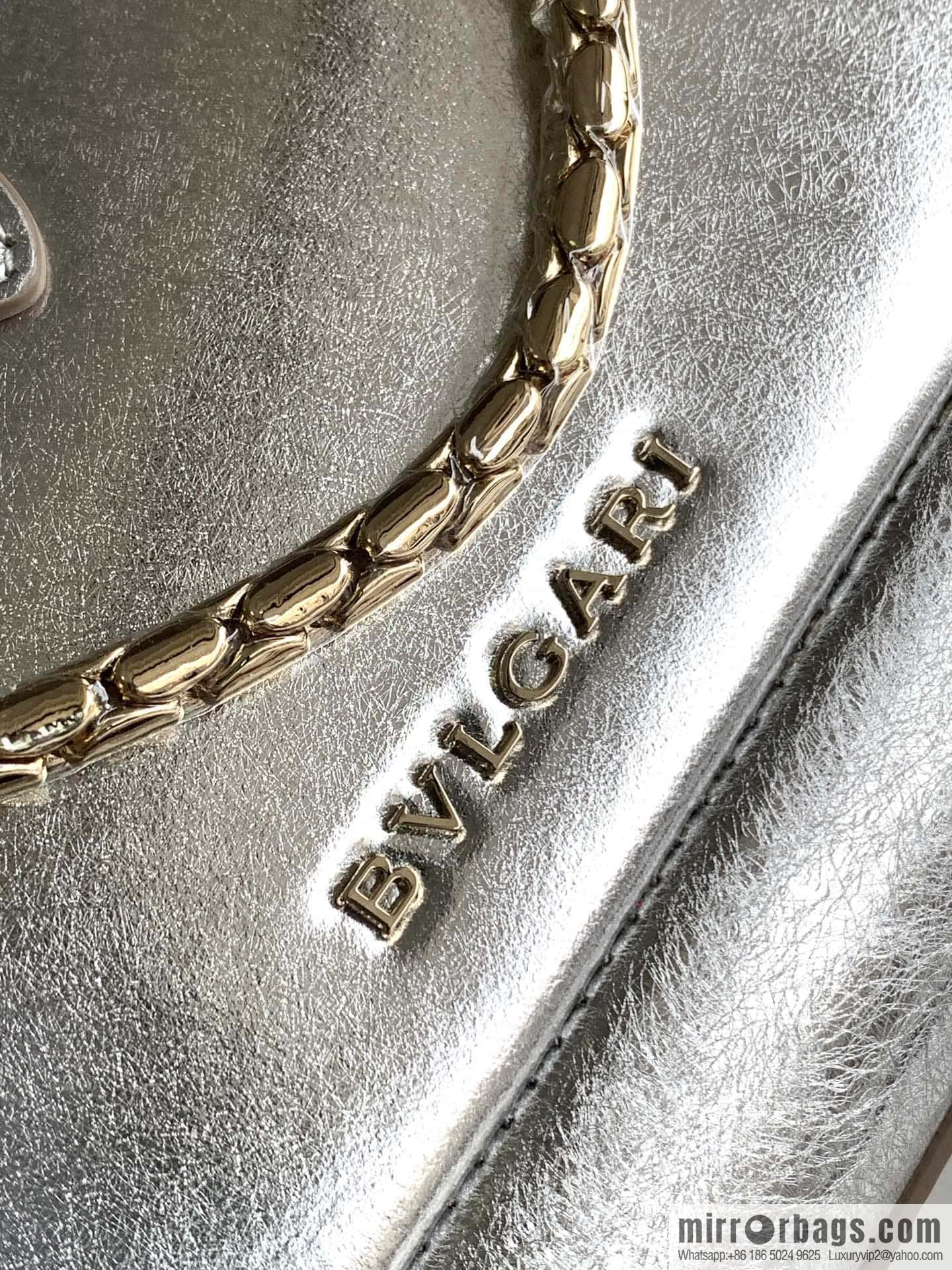 BVLGARI Bulgari SERPENTI BAIA series small shoulder bag 293208 silver 27.5CM