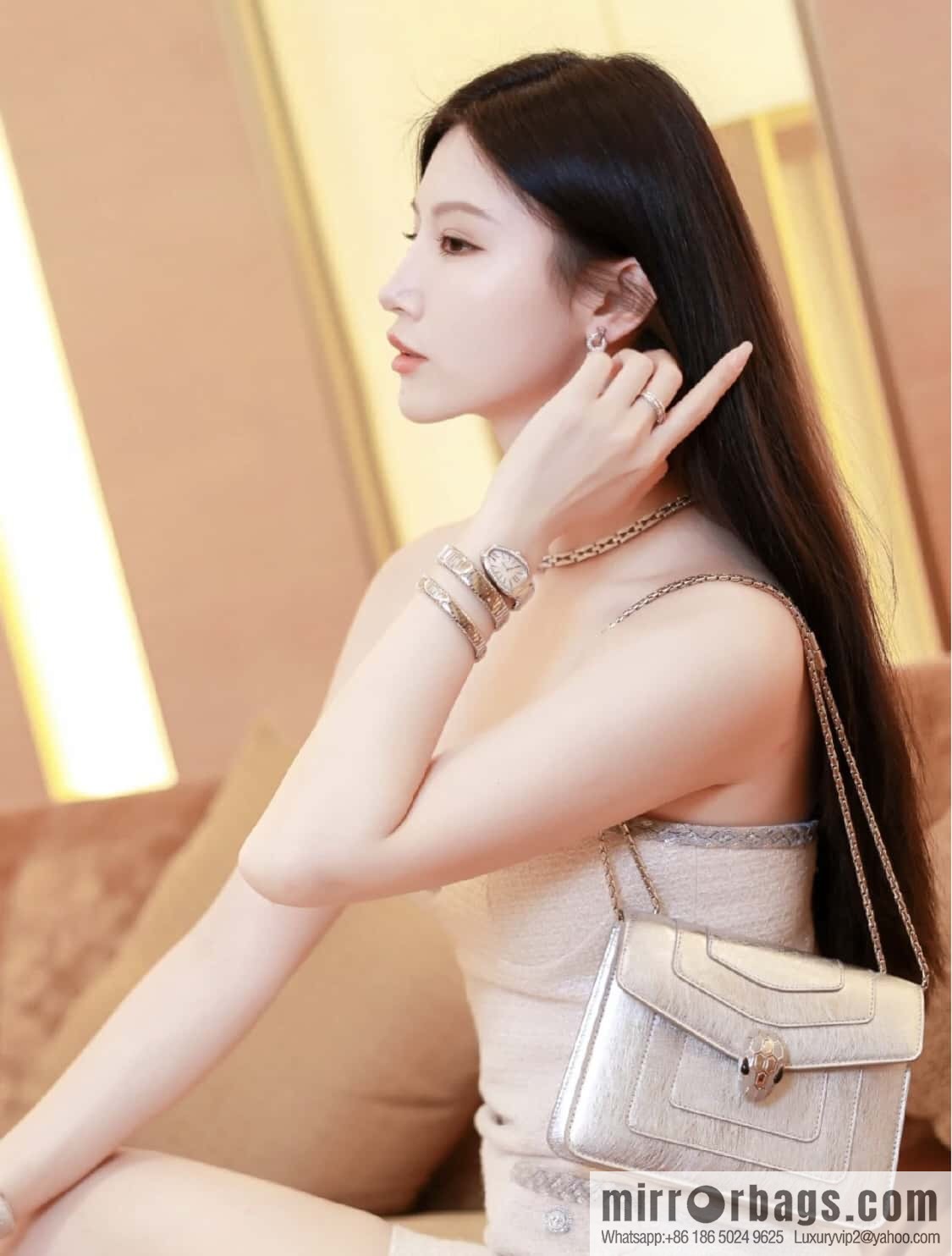 BVLGARI Bulgari Serpenti Forever 61879 silver 20CM
