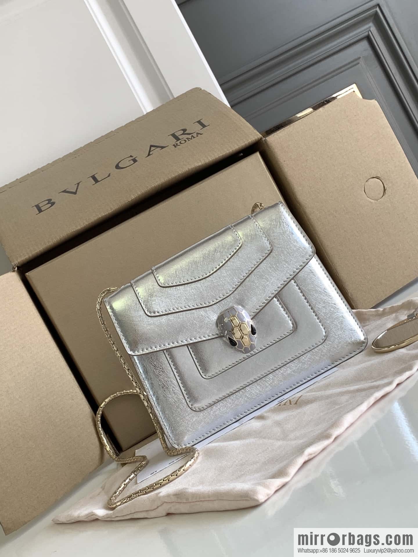 BVLGARI Bulgari Serpenti Forever 61879 silver 20CM