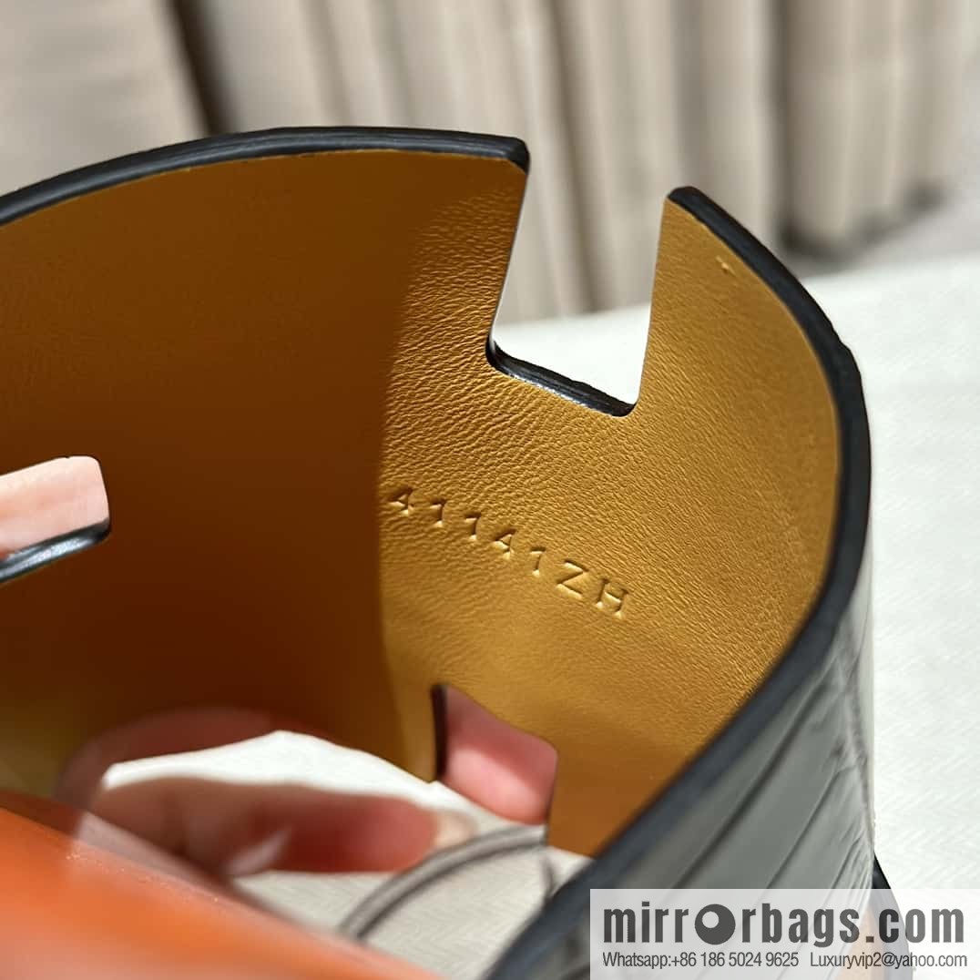 Hermès crocodile leather H family male god slippers