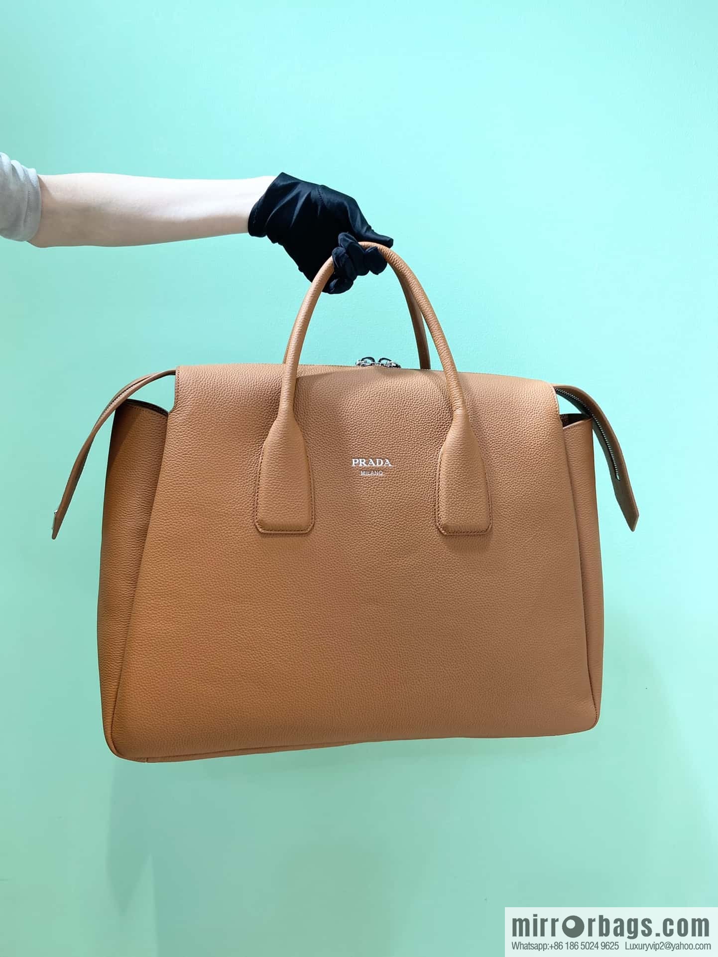 PRADA Prada double handle leather (fabric) travel bag 🎉 2VC035