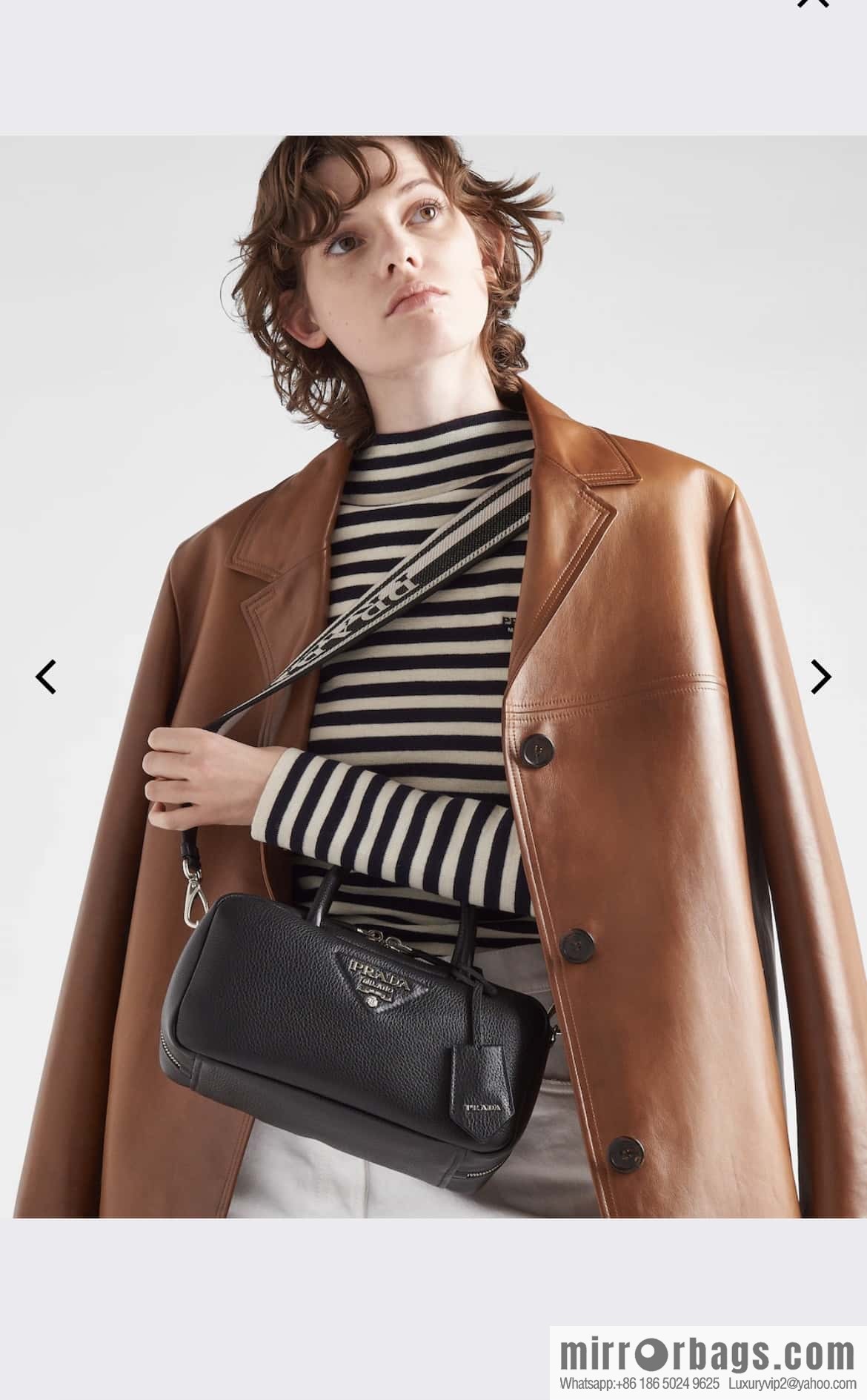 PRADA Prada imported suede leather new tote bag 1BB102