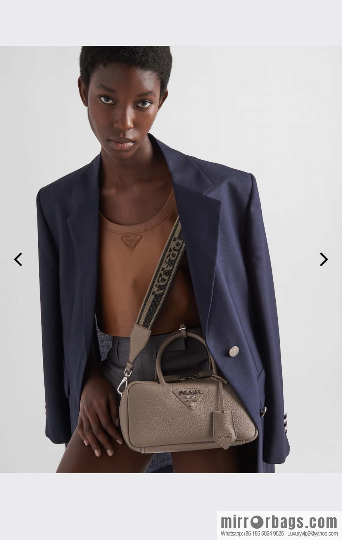 PRADA Prada imported suede leather new tote bag 1BB102