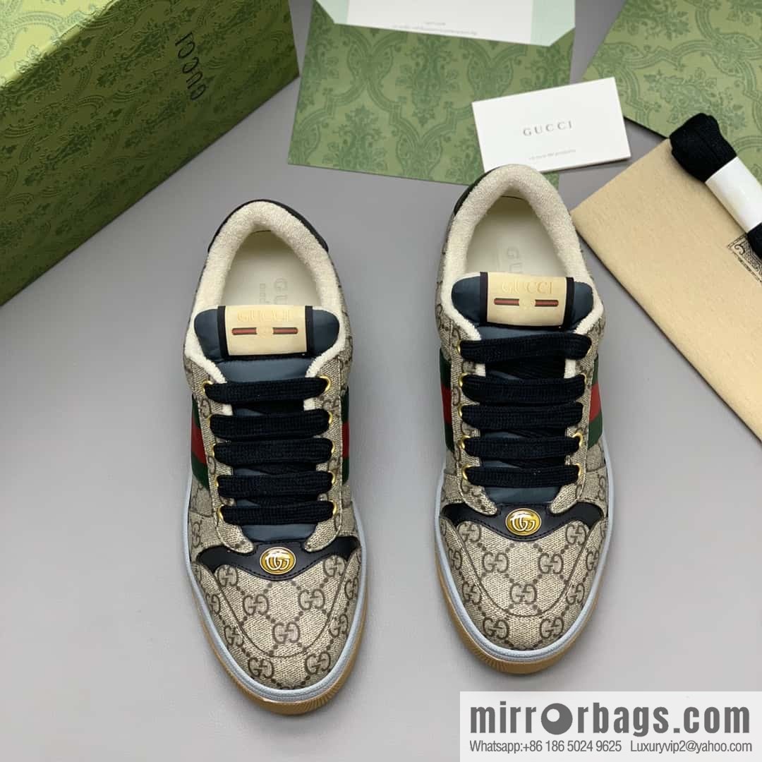 GUCCI latest color scheme G couple small dirty shoes