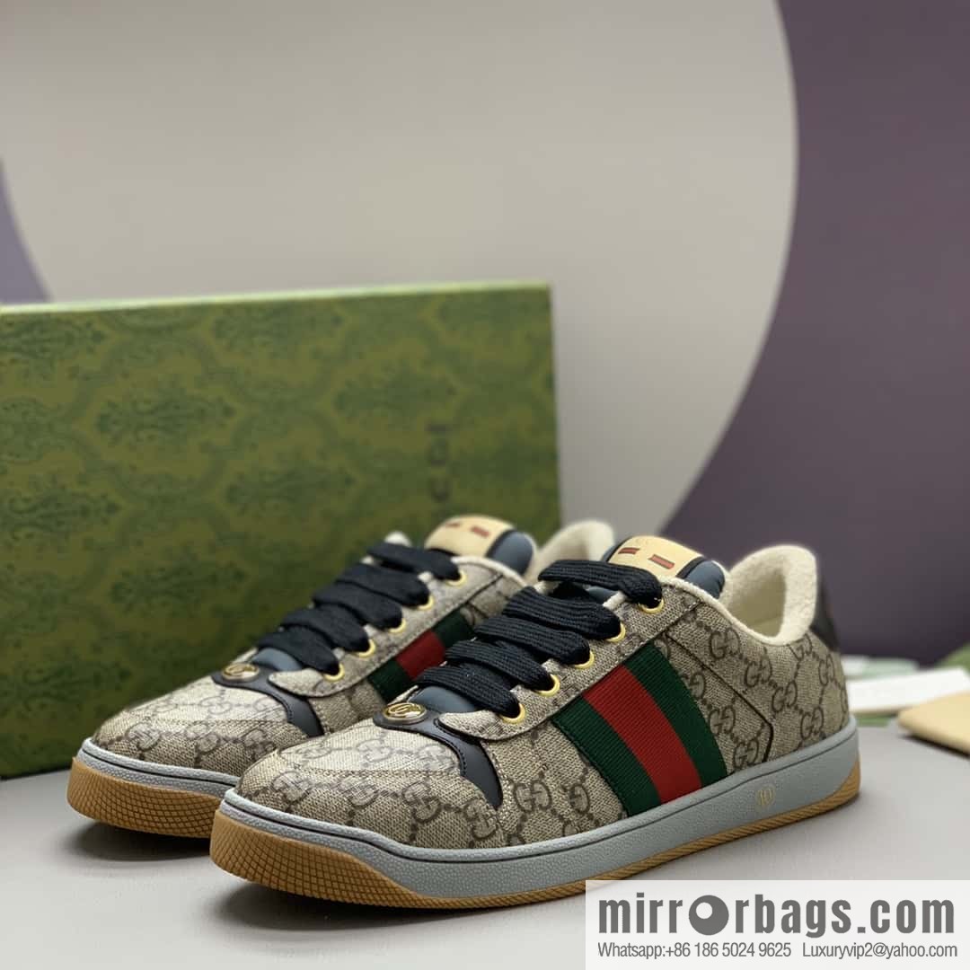 GUCCI latest color scheme G couple small dirty shoes