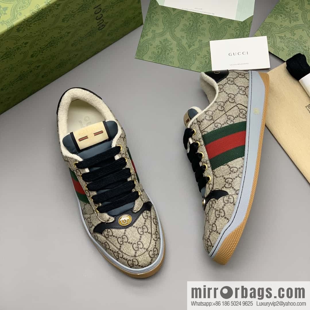 GUCCI latest color scheme G couple small dirty shoes