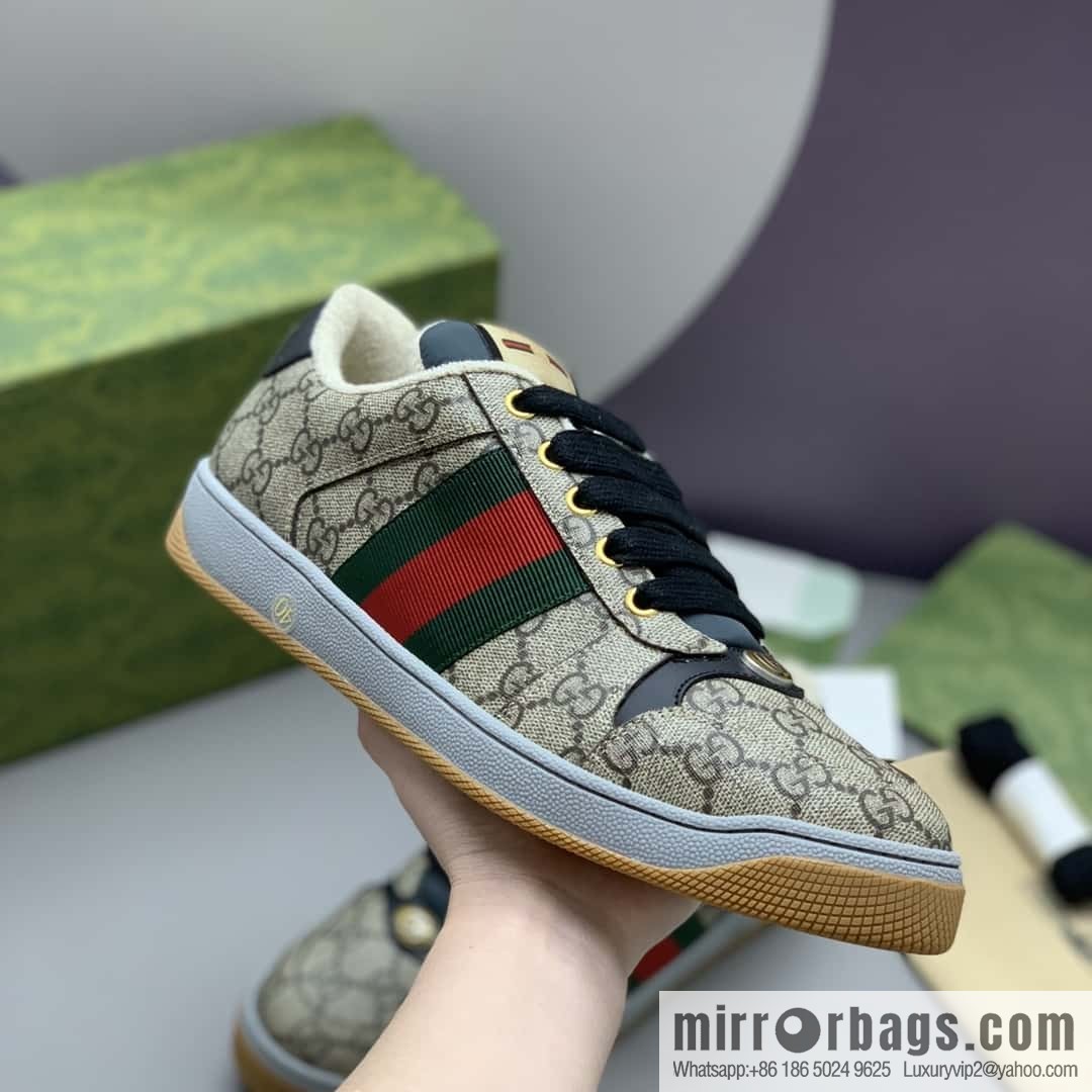 GUCCI latest color scheme G couple small dirty shoes
