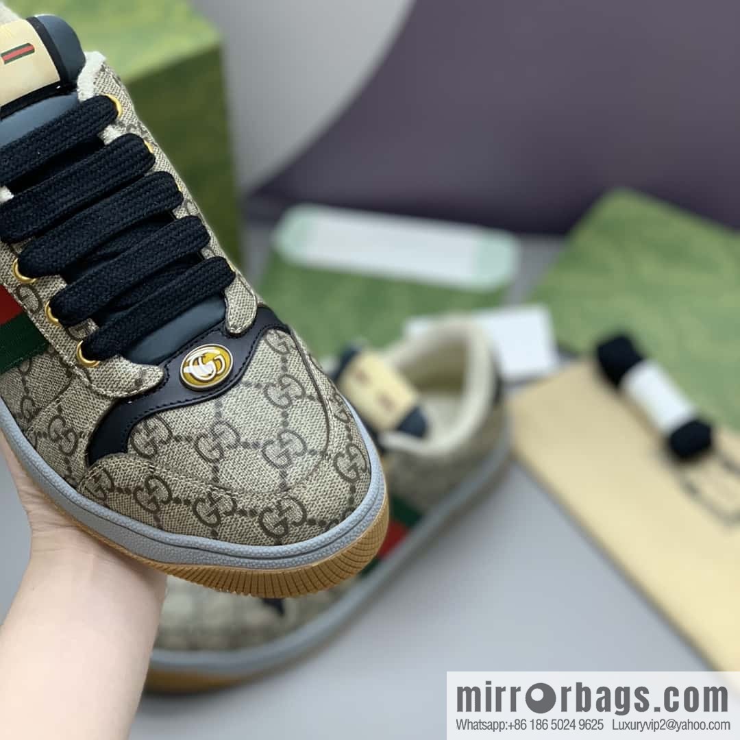 GUCCI latest color scheme G couple small dirty shoes