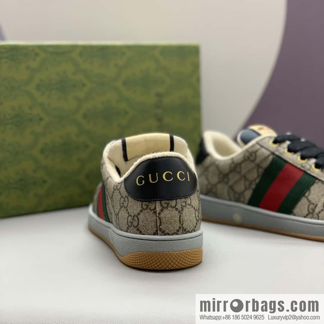 GUCCI latest color scheme G couple small dirty shoes