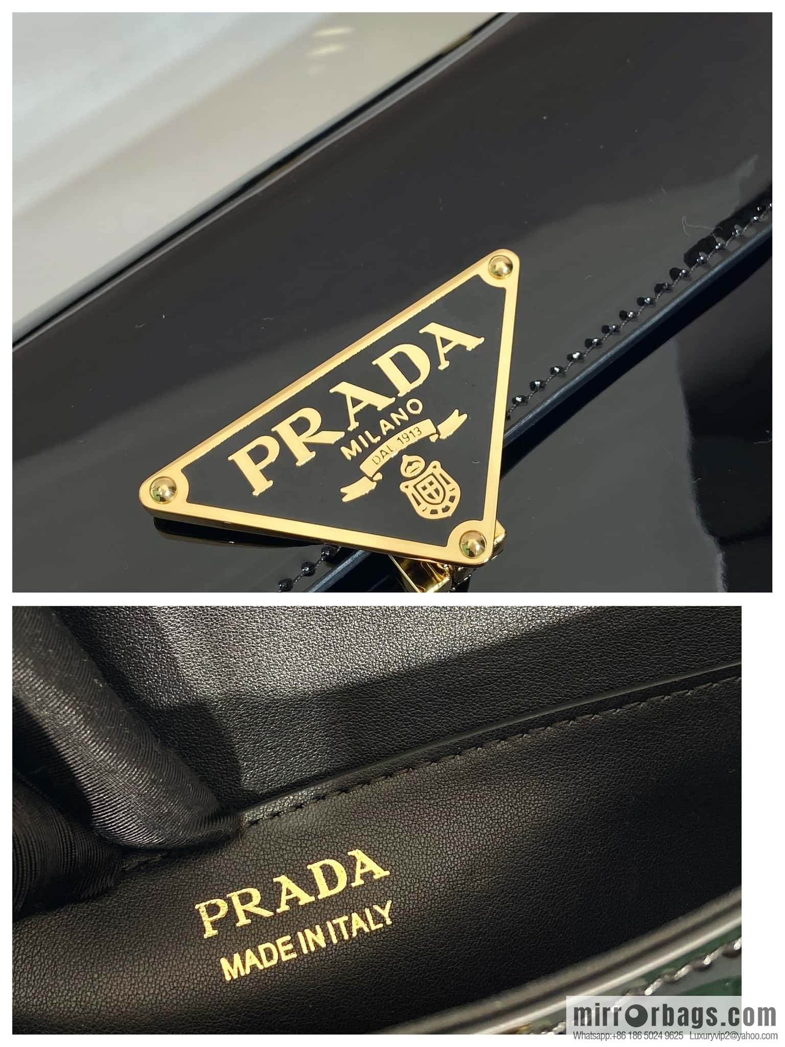 PRADA 🎉 new 🎉 1BD339 patent leather 🎉🎉 black