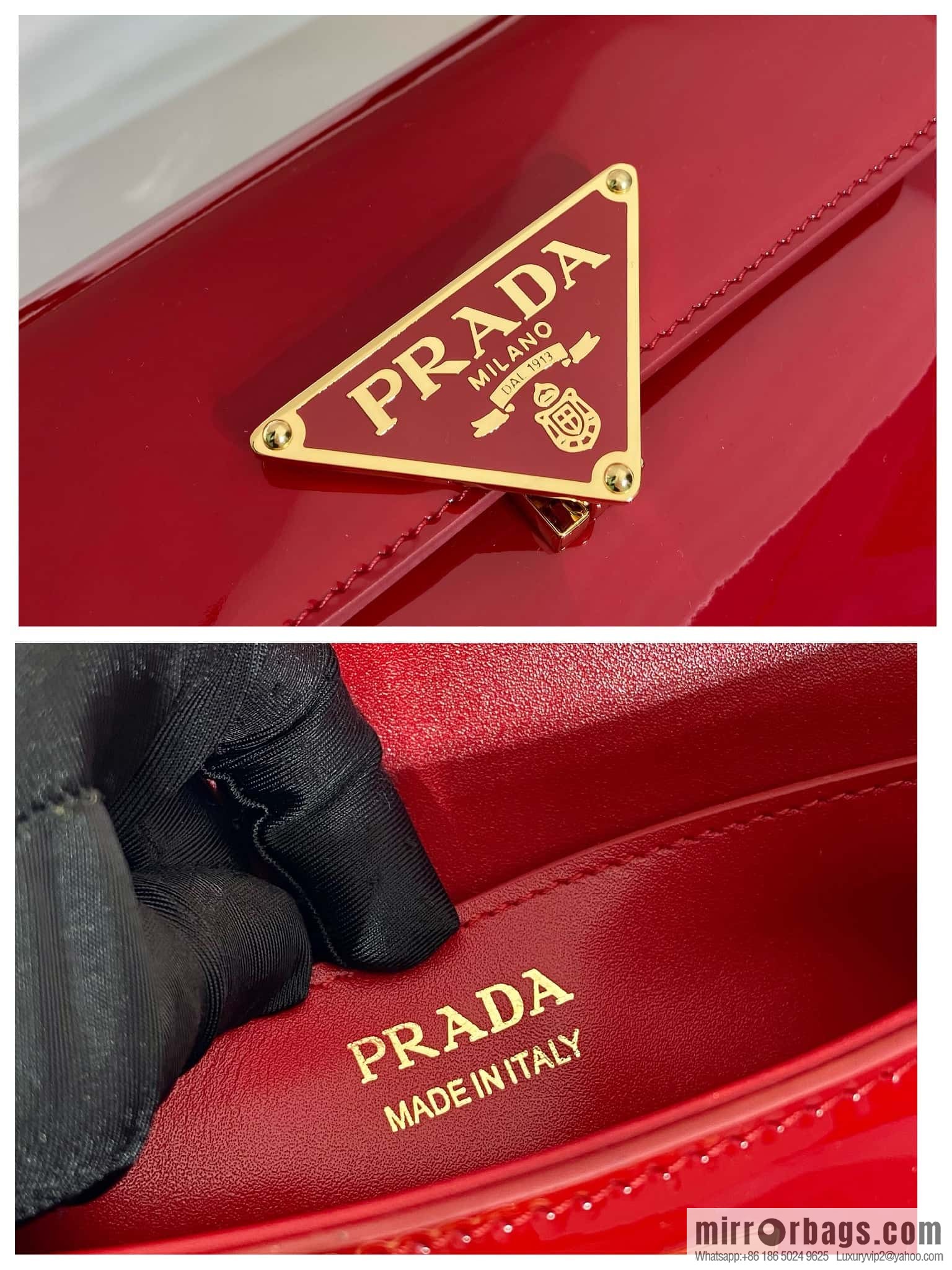 PRADA 🎉 new 🎉 1BD339 patent leather 🎉🎉 red