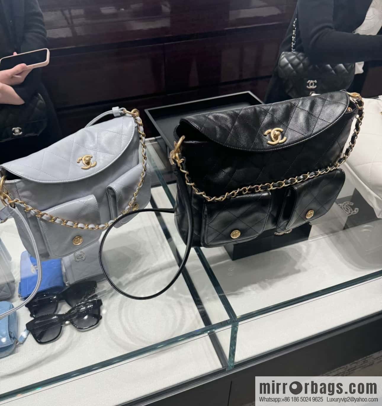 CHANEL 24P spring and summer trailer series big hit hobo Vintage bag AS4668 black