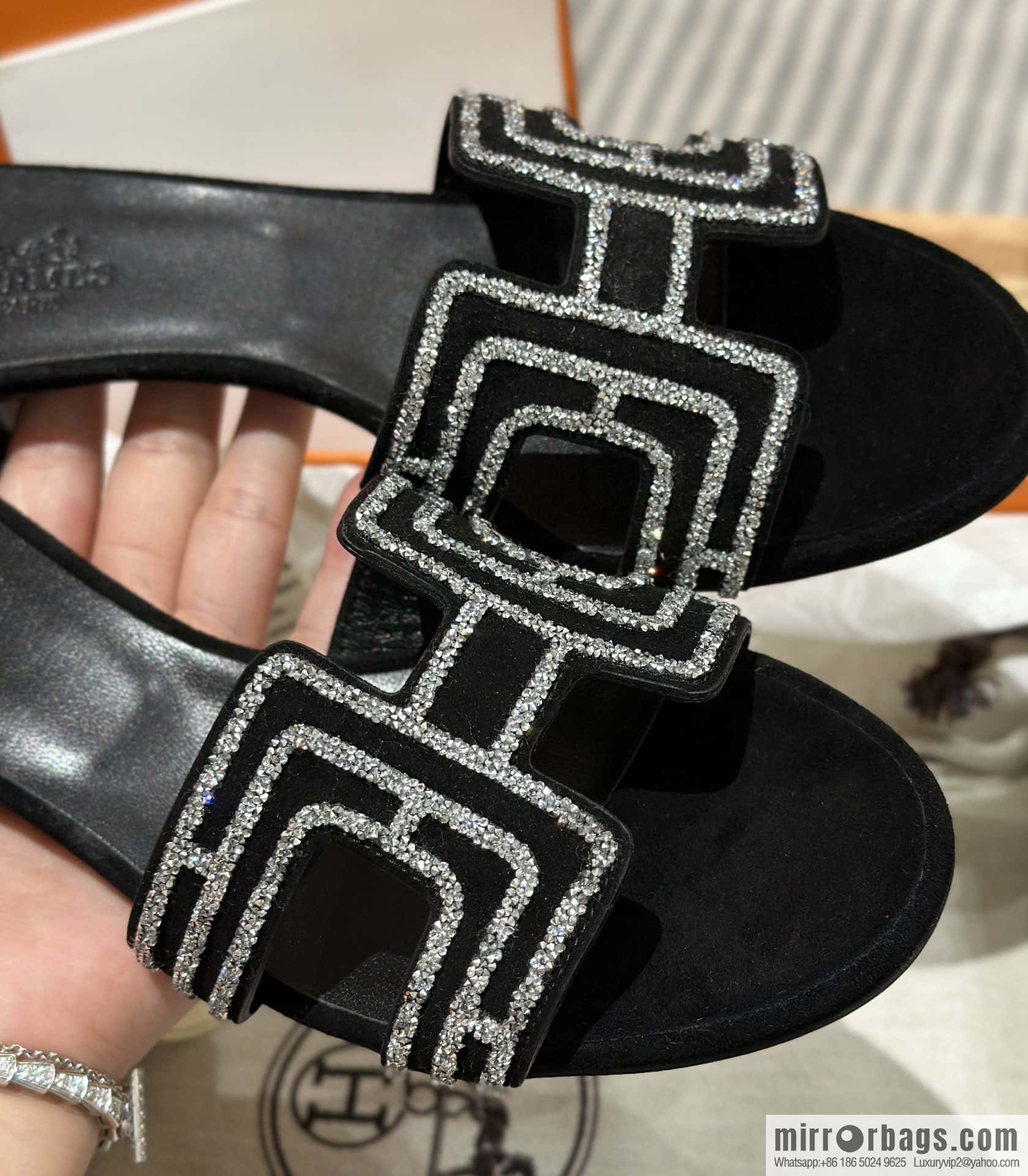 Hermès 2022 spring and summer new product H brand high-heeled diamond surface model