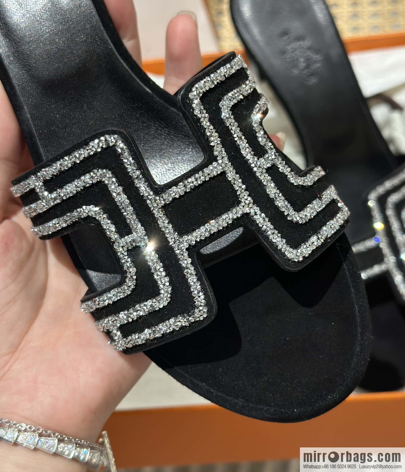 Hermès 2022 spring and summer new product H brand high-heeled diamond surface model