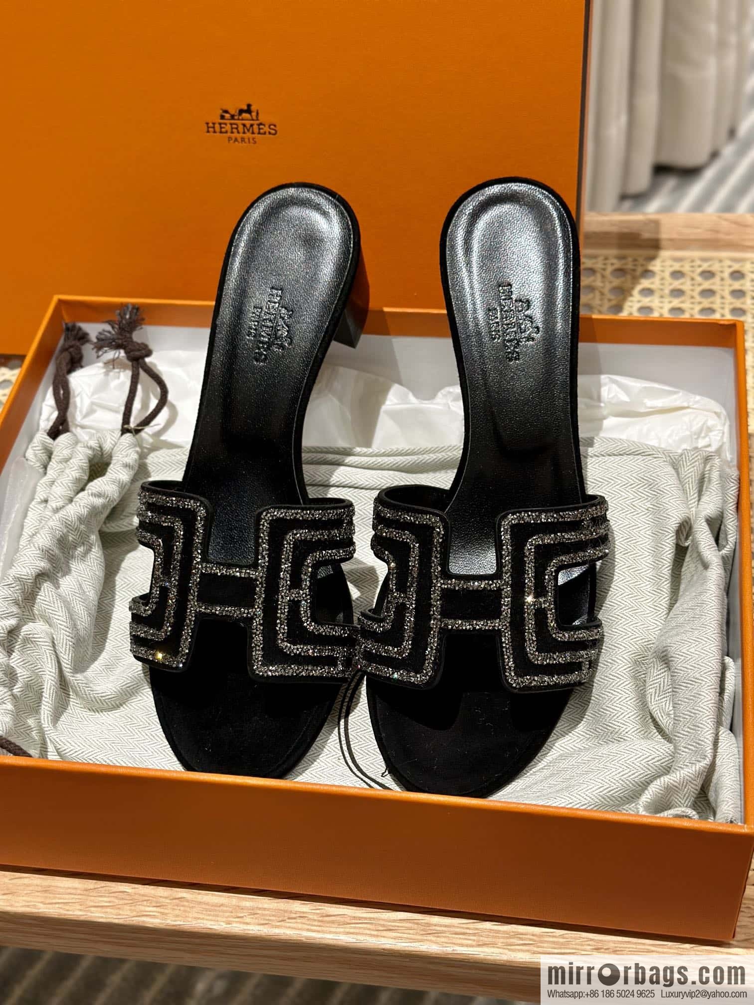 Hermès 2022 spring and summer new product H brand high-heeled diamond surface model
