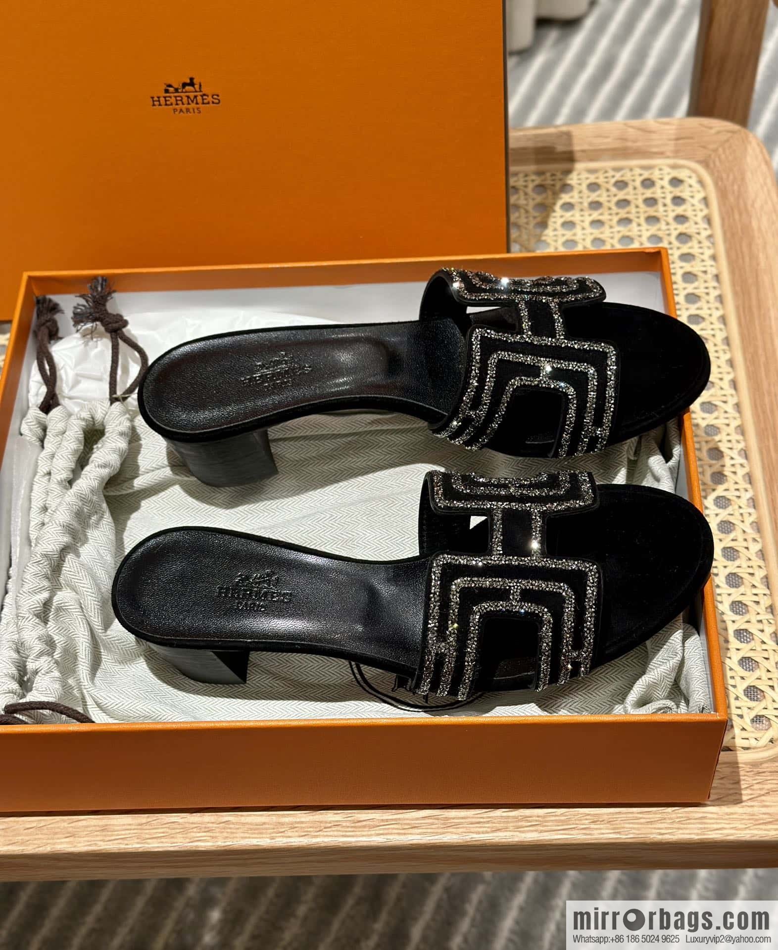 Hermès 2022 spring and summer new product H brand high-heeled diamond surface model