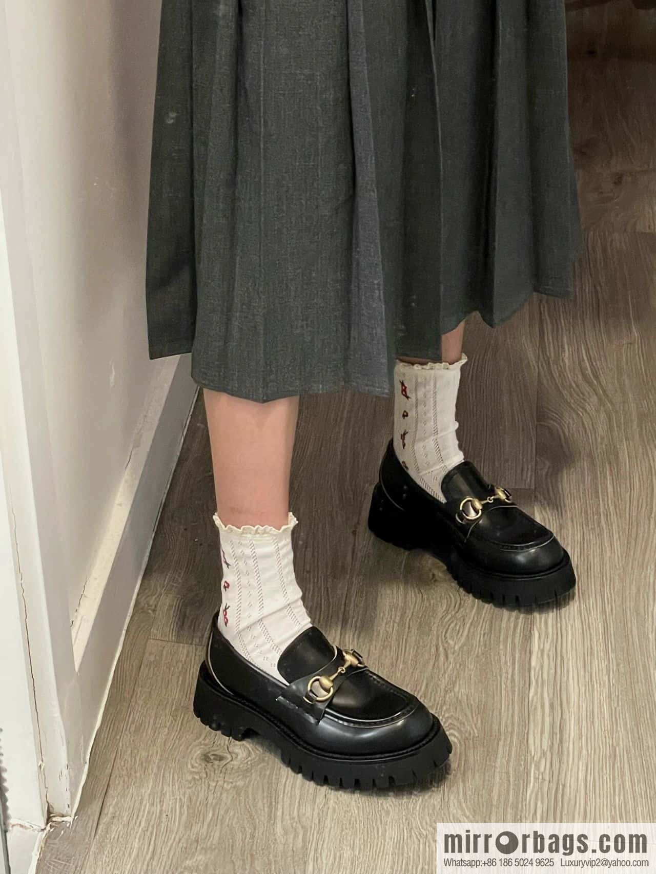 GUCCI Gucci Classic Little Bee Platform Loafers