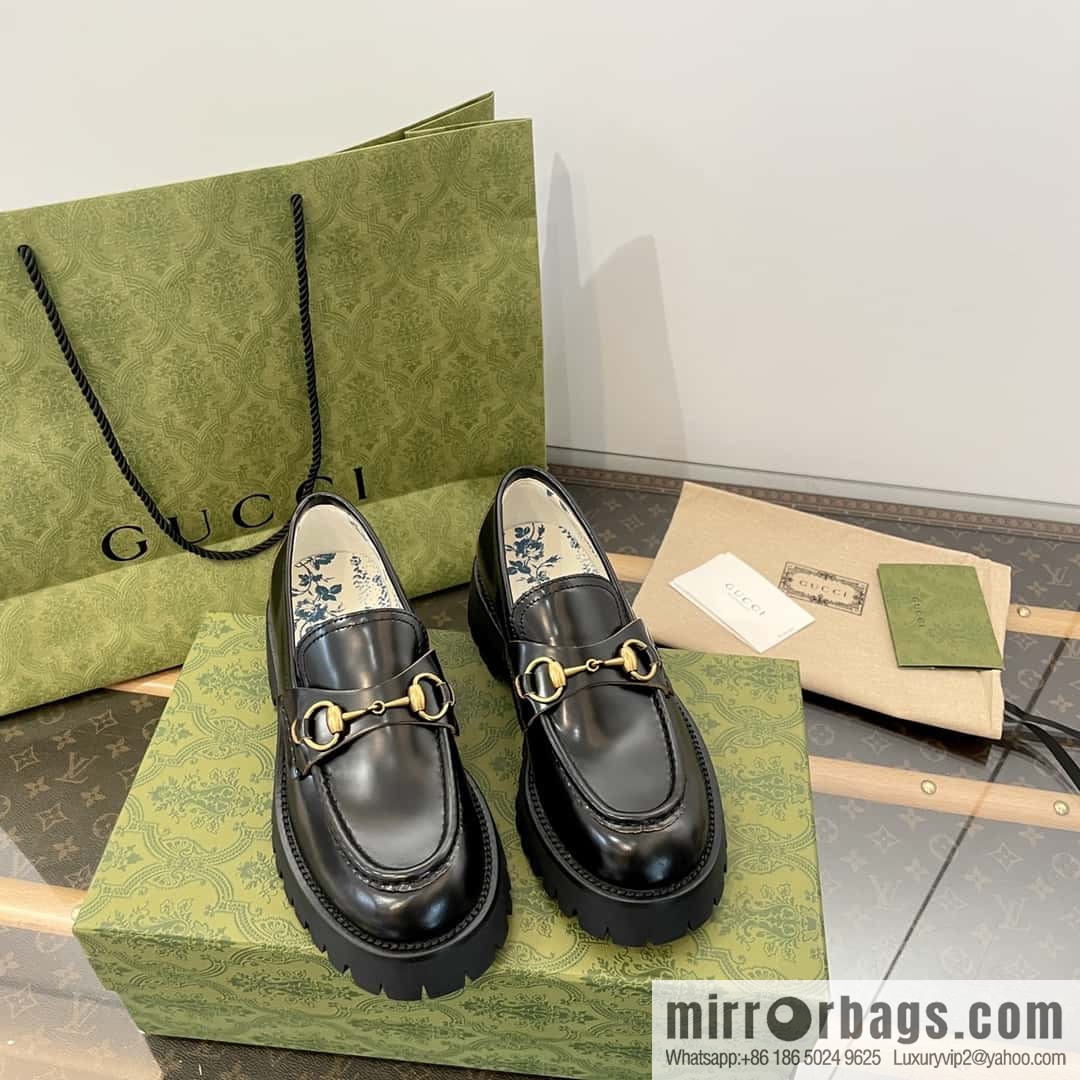 GUCCI Gucci Classic Little Bee Platform Loafers
