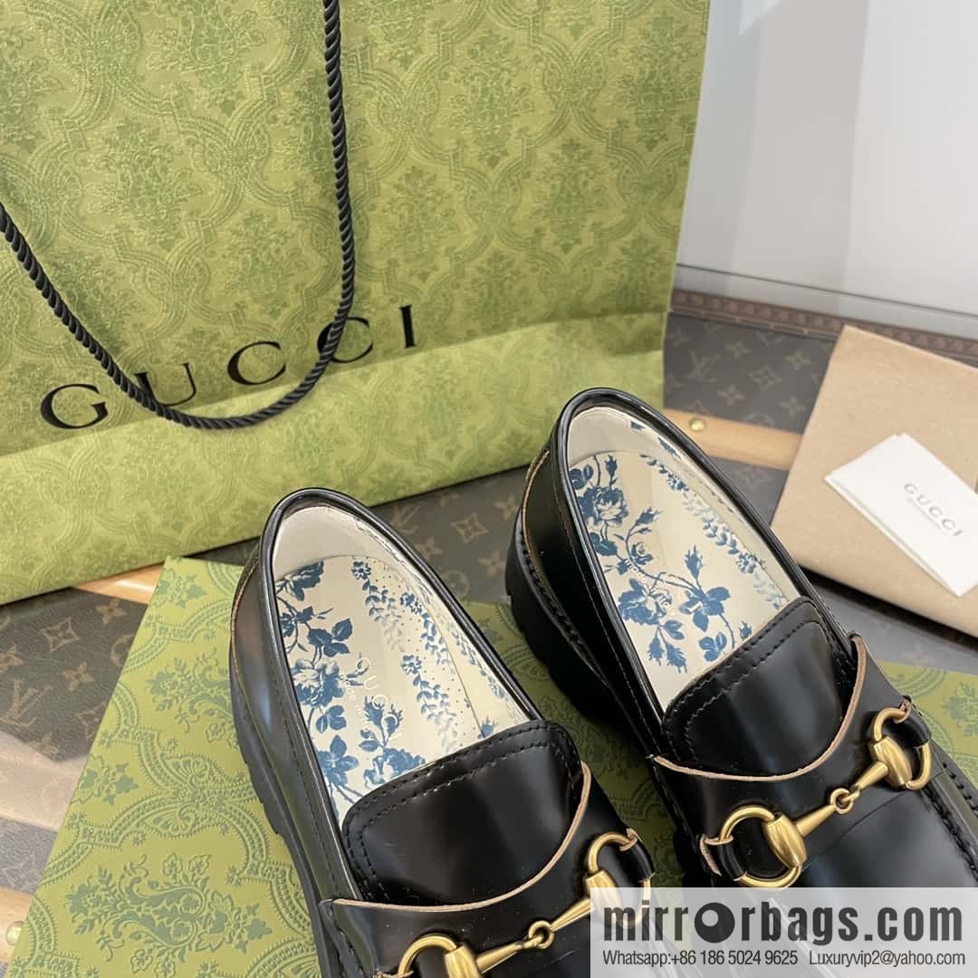 GUCCI Gucci Classic Little Bee Platform Loafers